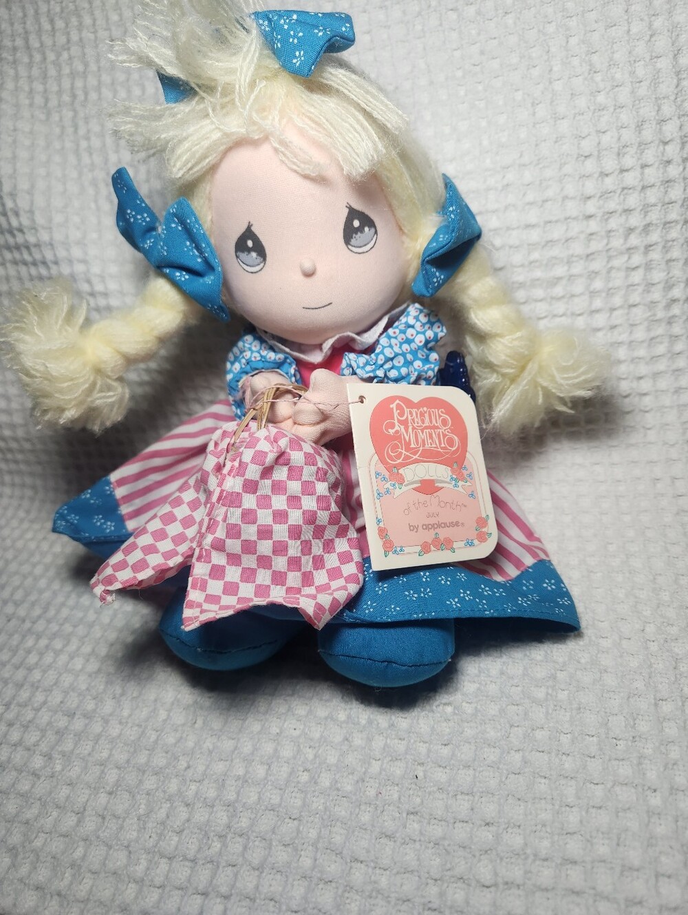 Vintage 1990 Applause Precious Moments Dolls of the Month Club doll for July NWT - Picture 3 of 8